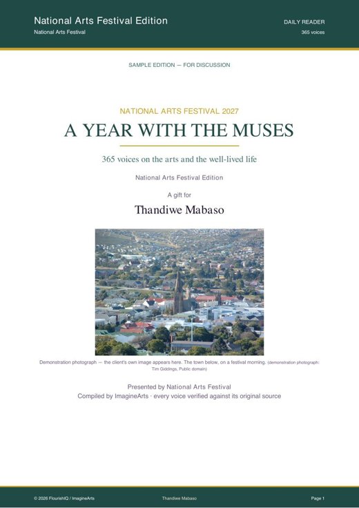 Sample festival edition cover
